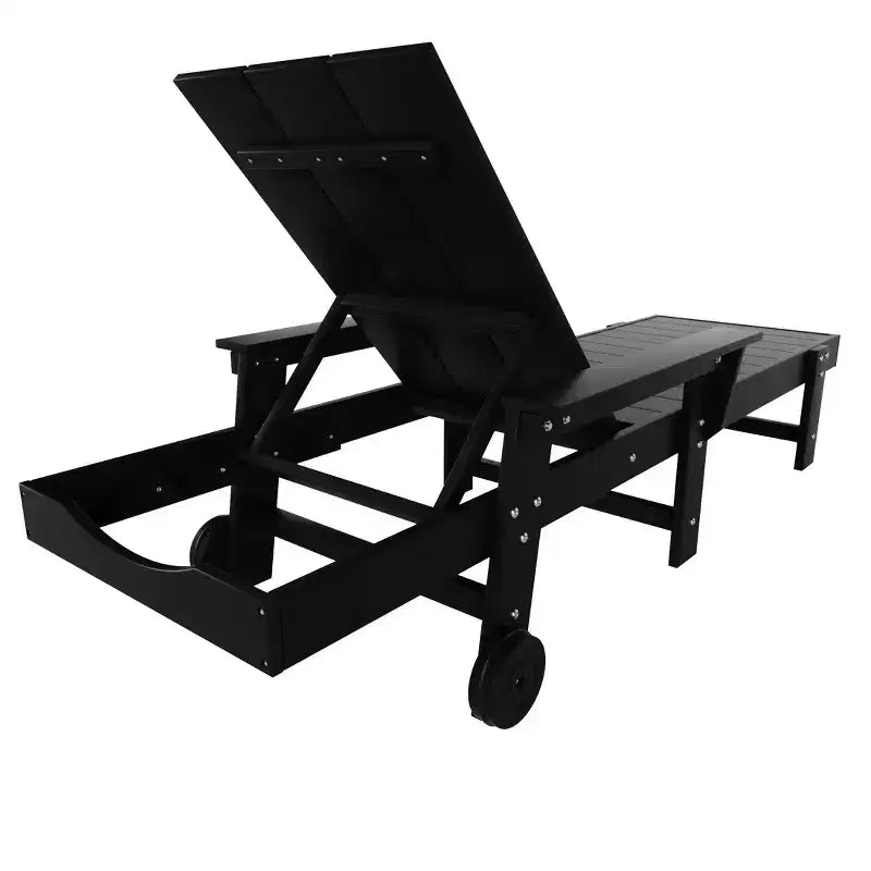 WestinTrends Ashore Chaise longue moderne inclinable avec table d'appoint, ensemble 2 pièces