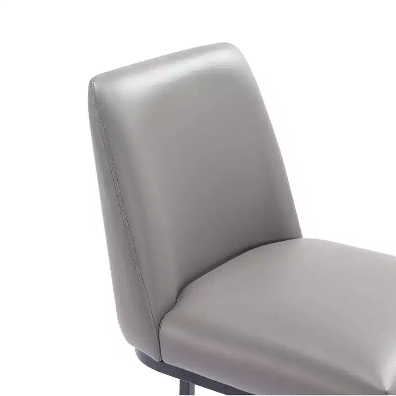 Leatherette Upholstered Metal Counter Height Barstool, Modern Kitchen or Bar Stool