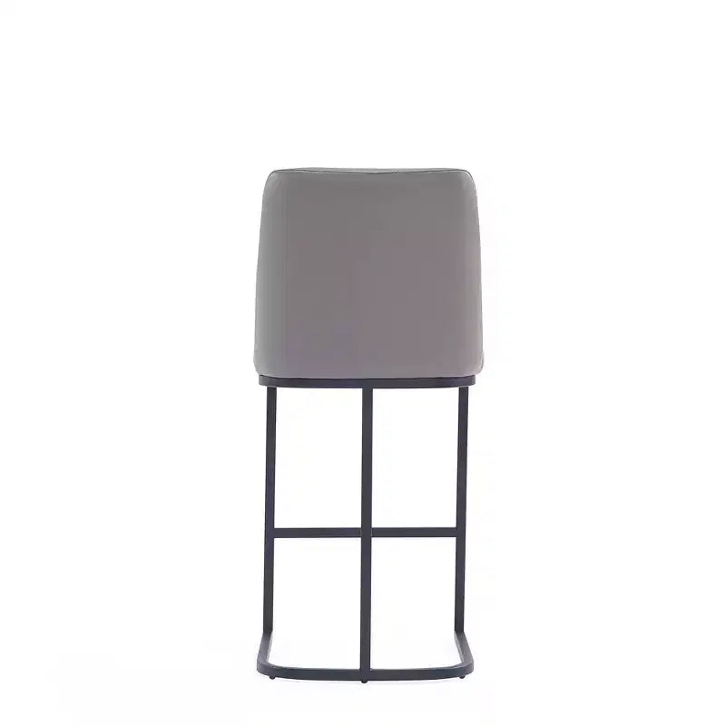 Leatherette Upholstered Metal Counter Height Barstool, Modern Kitchen or Bar Stool