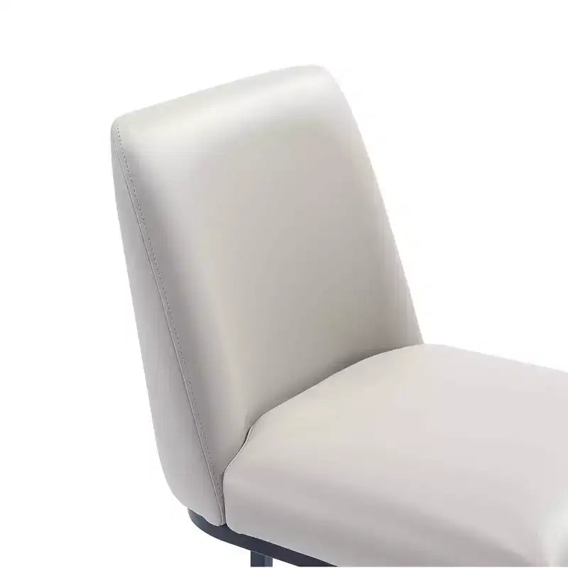 Leatherette Upholstered Metal Counter Height Barstool, Modern Kitchen or Bar Stool