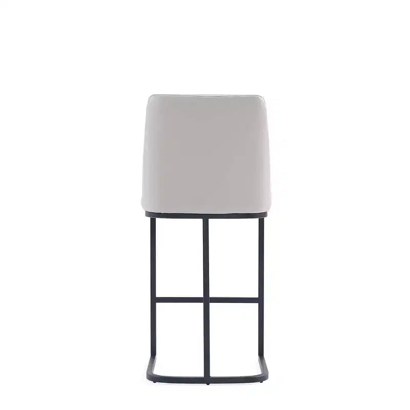 Leatherette Upholstered Metal Counter Height Barstool, Modern Kitchen or Bar Stool
