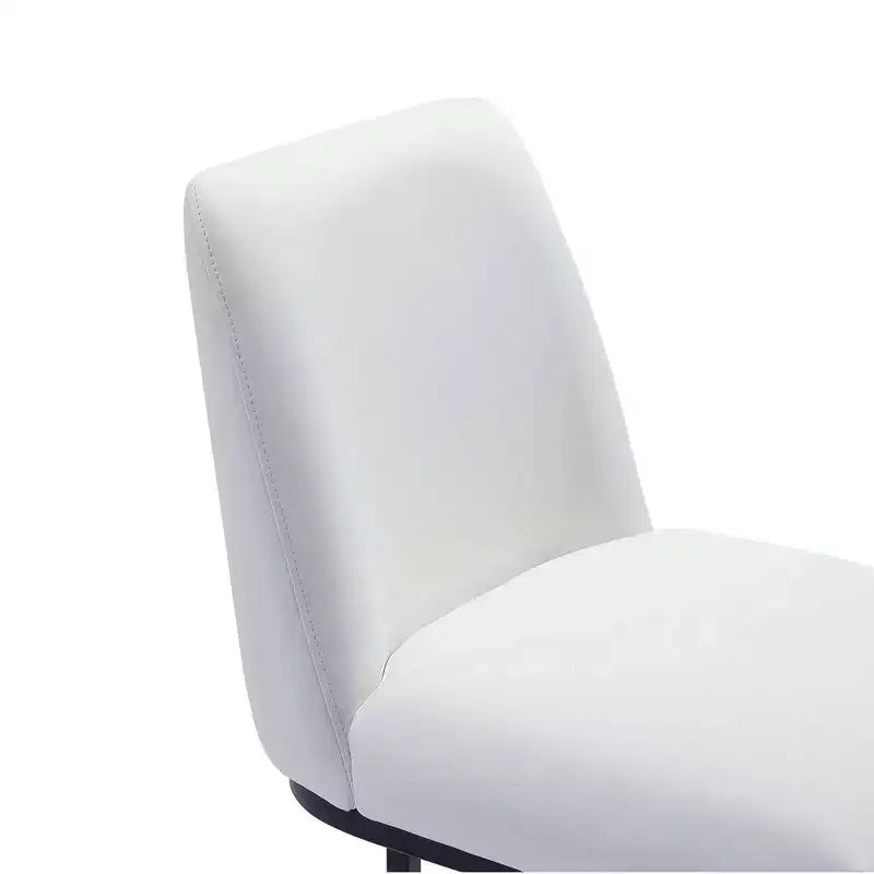 Leatherette Upholstered Metal Counter Height Barstool, Modern Kitchen or Bar Stool
