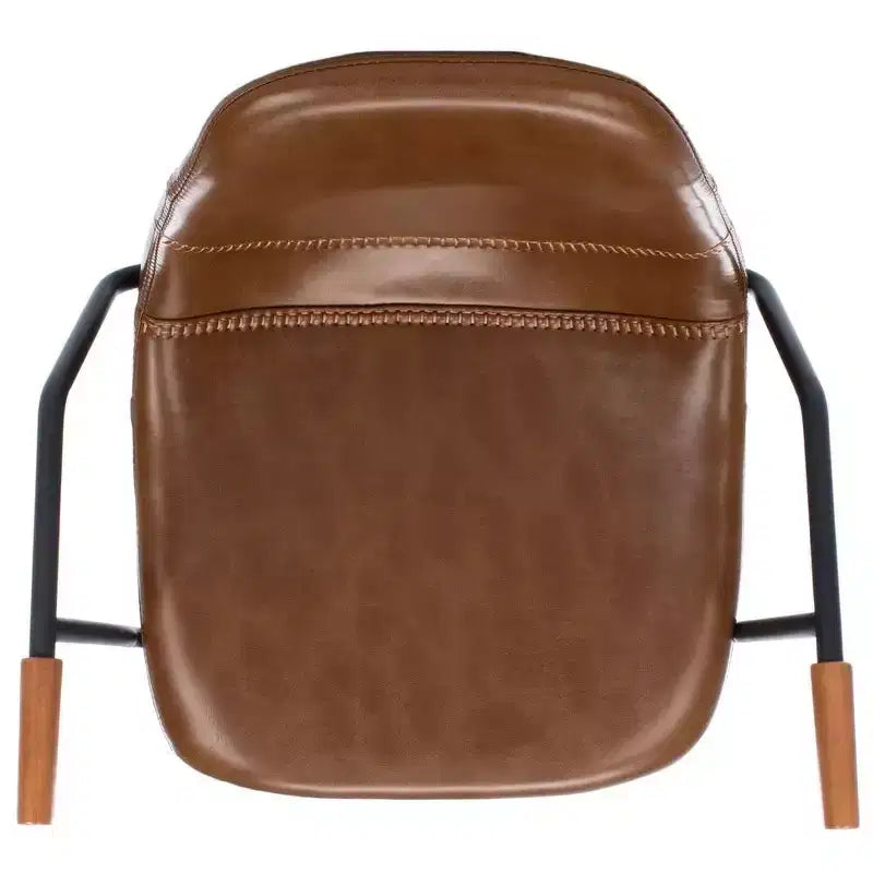 Mid-Century Modern Barstool, Upholstered Seat with Wood Legs, Kitchen or Bar Height