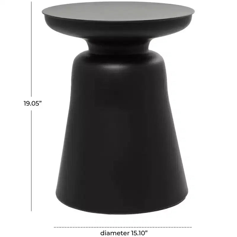 Metal Accent Table with Bell-Shaped Base, Modern Decorative Side Table for Living Room