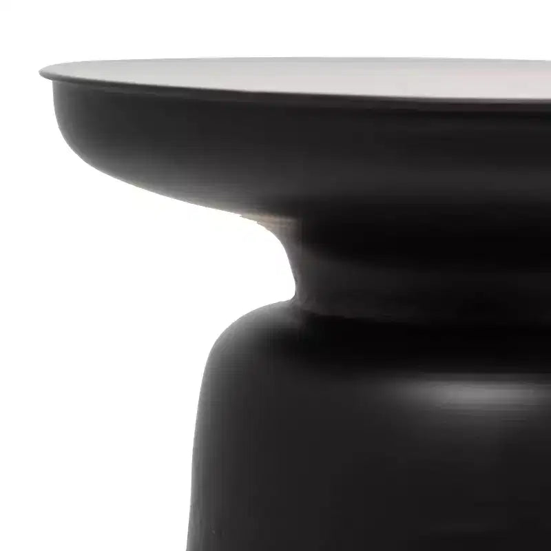 Metal Accent Table with Bell-Shaped Base, Modern Decorative Side Table for Living Room