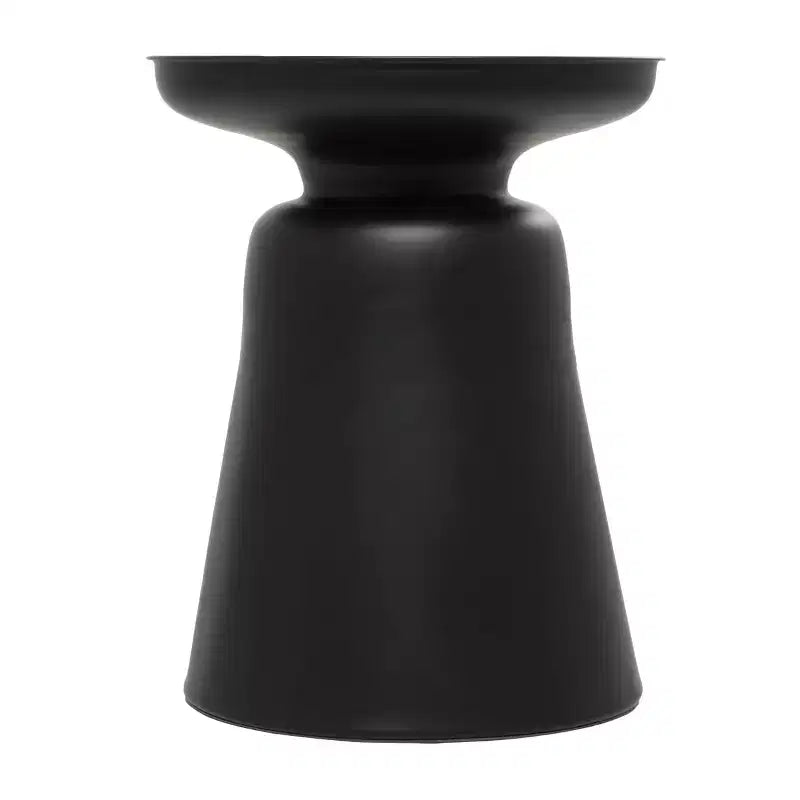Metal Accent Table with Bell-Shaped Base, Modern Decorative Side Table for Living Room