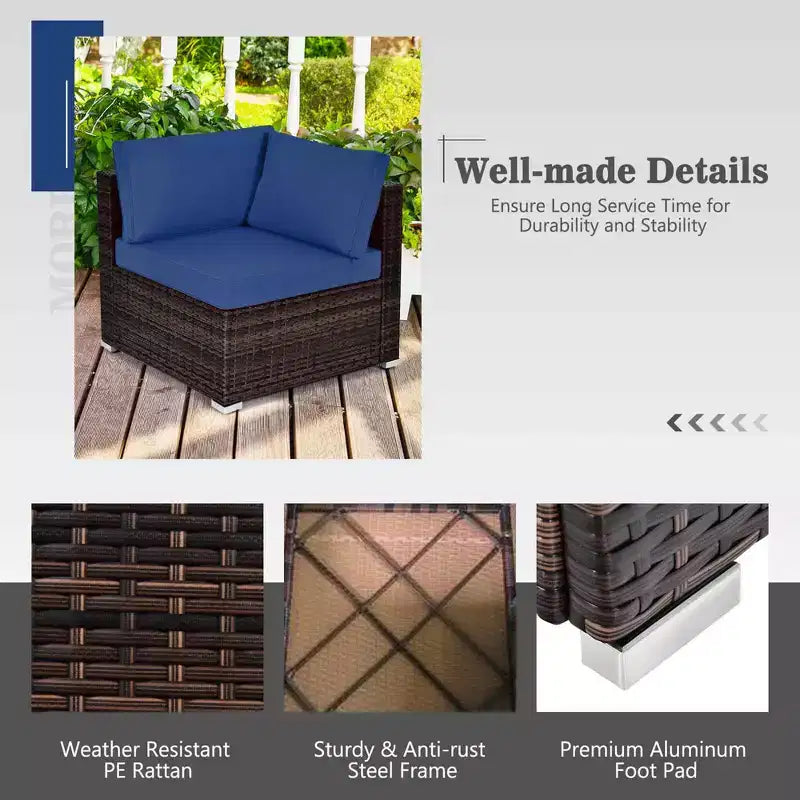 Ensemble de mobilier de patio Costway 7 pièces avec table foyer à gaz propane de 35" et housse imperméable
