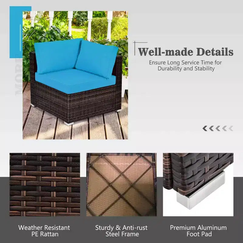 Ensemble de mobilier de patio Costway 7 pièces avec table foyer à gaz propane de 35" et housse imperméable