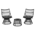 Christopher Knight Home Caryl Outdoor 2 Seater Wicker Chat Set with Grey Cushion