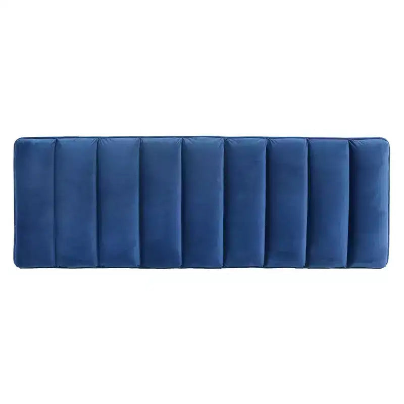 Metal Base Upholstered Bench, Iron Frame, Foam Seat, 53.5" Wide for Bedroom or Entryway