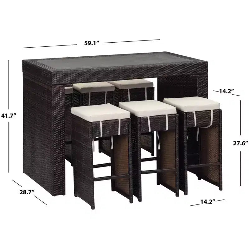 Ensemble de bar Sanders - Intérieur/Extérieur - PAT2502 - Safavieh