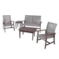 Jiallo Vineyard Collection Conversation set Armchair, Loveseat, End Table and Coffee Table