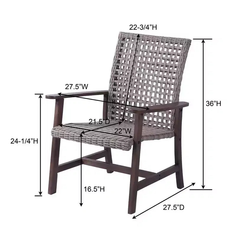 Ensemble de conversation Jiallo Vineyard Collection : Fauteuil, Causeuse, Table d'appoint et Table basse