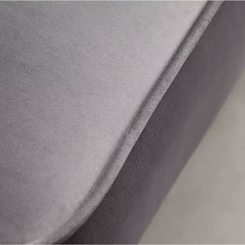 Contemporary Velvet Upholstered Accent Chair, Gray, Living Room Armchair
