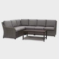 Canapé sectionnel 5 pièces en osier et tissu Leisure Made Mitchell